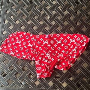 Red and White Patterned puppy light jacket